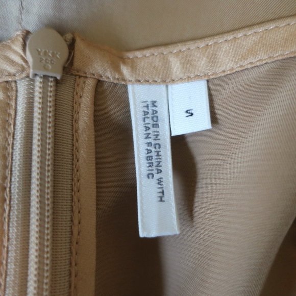 HELMUT LANG LACE-TRIM SLIP DRESS GOLD SATIN SIZE SMALL SPAGHETTI STRAP MIDI - Picture 7 of 8